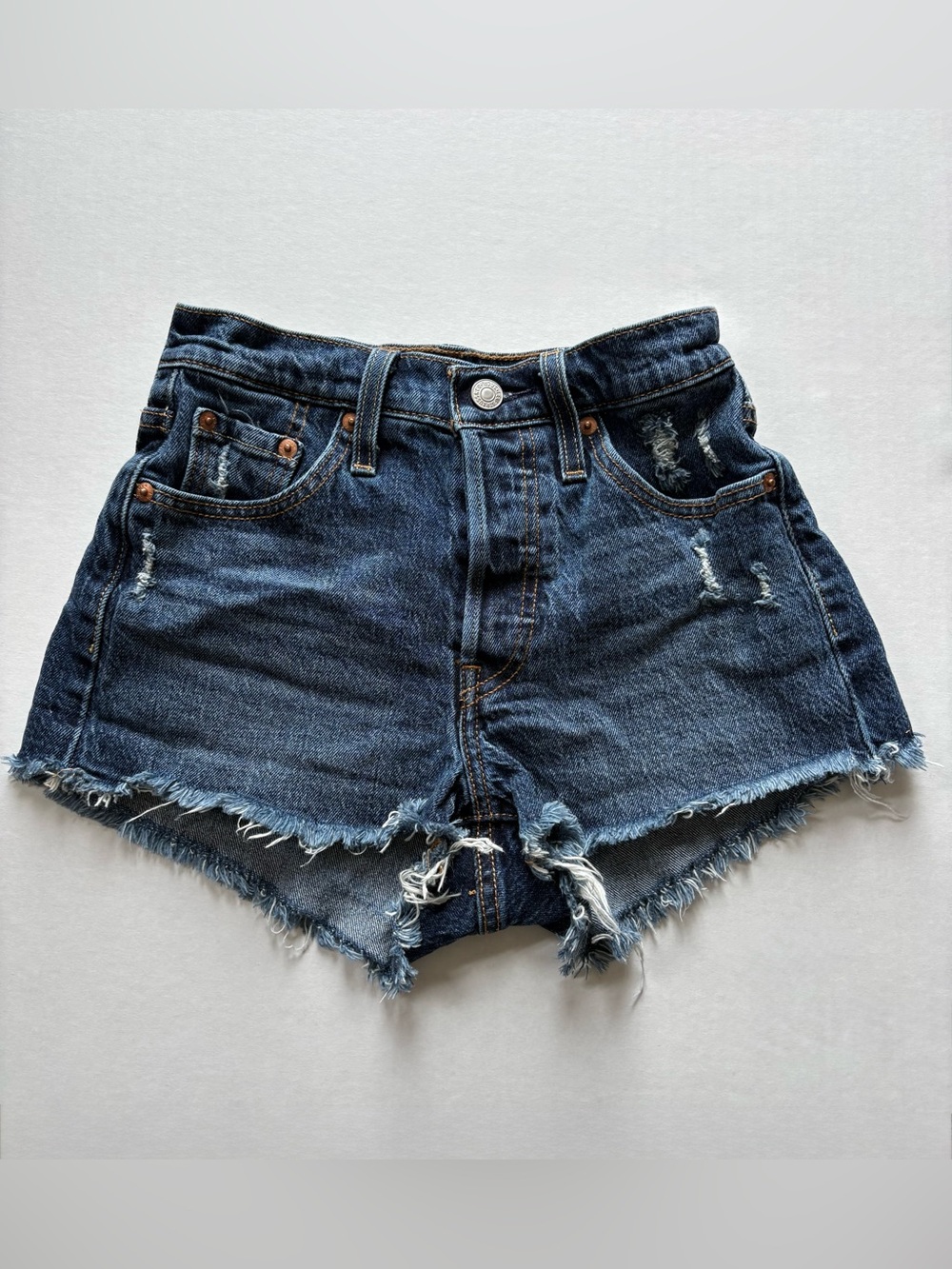 Levi's 501 Original High Rise Cut-Off Denim Shorts W23